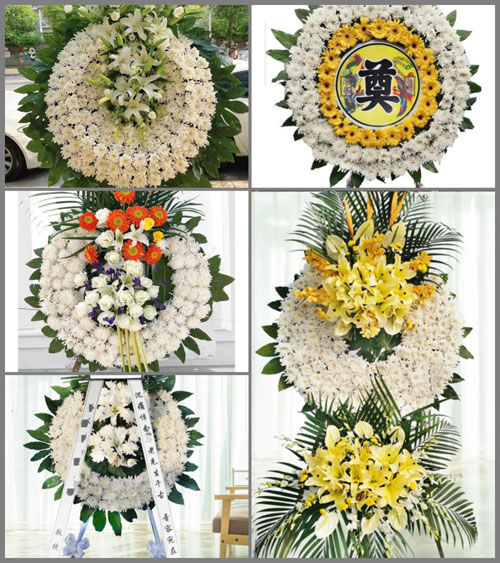 上海崇明区新河镇新隆村花圈速递